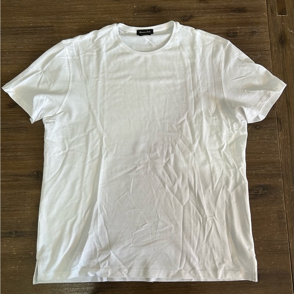 MASSIMO DUTTI - men’s thick cotton blend t shirt - Picture 2 of 2
